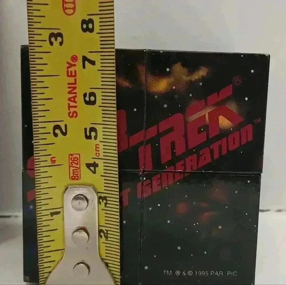 Vintage 1991 Star Trek The  Next Generation Book Plates & 1995 Puzzle Cube - Picture 8 of 8